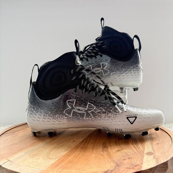 Under Armour Spotlight Lux MC‎ 2.0 football cleats Sz 13 Black White New main image 5